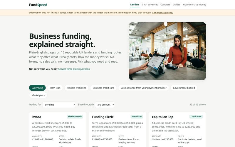 FundSpeed homepage, built by AI Speed